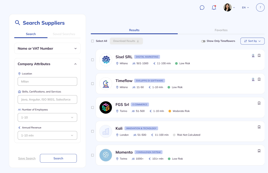Search suppliers
